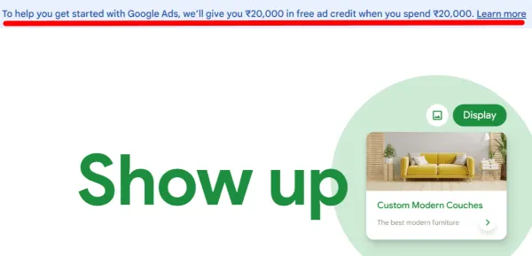 Apply for Google Ads's Promotional Code